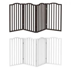 Pet Adobe Freestanding 4 Panel Pet Gate (Brown) -Animal&Pet Supplies store TG20Midco20LLC20dba20Trademark20Global20LLC 804963fysxx5xx9e93a4