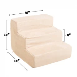Pet Adobe High Density Foam 3 Tier Pet Steps - Tan -Animal&Pet Supplies store TG20Midco20LLC20dba20Trademark20Global20LLC 806326rsfxx1xx53298d