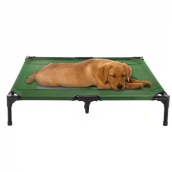 Pet Adobe Elevated Portable Pet Bed Cot-Style 36”x29.75”x7” for Dogs and Small Pets | Indoor/Outdoor