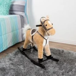 Toy Time Rocking Horse Ride On Toy Plush Animal on Wooden Rockers for Toddlers to 4-years Old, Brown -Animal&Pet Supplies store TG20Midco20LLC20dba20Trademark20Global20LLC 80xxbf009xx3
