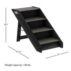 Pet Adobe Folding Pet Stairs Carpeted Durable Wood Steps for Home or Travel | Best for Dog / Pets up to 80lbs -Animal&Pet Supplies store TG20Midco20LLC20dba20Trademark20Global20LLC 80xxpet6147xx1
