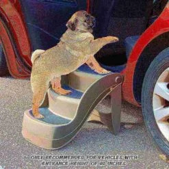 Pet Adobe Folding Stairs for Pets- 3 Step Design, Non-Slip Ramp for Small Dogs, Cats & Puppies (Tan) -Animal&Pet Supplies store TG20Midco20LLC20dba20Trademark20Global20LLC 845740kltxx5xx424d38