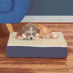 Orthopedic Sherpa Top Pet Bed with Memory Foam and Removable Cover 20x15x4 Gray by Pet Adobe -Animal&Pet Supplies store TG20Midco20LLC20dba20Trademark20Global20LLC 853846mxcxx5xx39c011