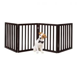Pet Adobe Freestanding 4 Panel Pet Gate (Dark Brown) -Animal&Pet Supplies store TG20Midco20LLC20dba20Trademark20Global20LLC 871616egexx6xx3bc04f