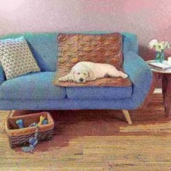 Pet Adobe 100 percent Waterproof Pet Furniture Quilted Protector Pad for Pets, Kids and Adults 36x28 (Brown)