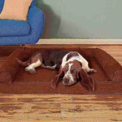 Orthopedic Pet Sofa Bed with Memory Foam and Foam Stuffed Bolsters 42x28x8.5 Brown by Pet Adobe -Animal&Pet Supplies store TG20Midco20LLC20dba20Trademark20Global20LLC 882458tknxx3xxf312f2
