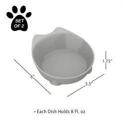 Pet Adobe Set of 2 Cat Dishes Shallow Melamine Resin Saucers for Food and Water with Nonslip Bottoms 8 Fl. Oz. -Animal&Pet Supplies store TG20Midco20LLC20dba20Trademark20Global20LLC 884631mfpxx1xx4fbab3