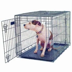 Pet Adobe Large 2 Door Foldable Dog Crate Cage - 36 x 23 Inch