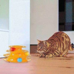 Pet Adobe Interactive Cat Toy Ball Roller Tower, 3-Tiered Round Track with Rolling Balls for Cats and Kittens -Animal&Pet Supplies store TG20Midco20LLC20dba20Trademark20Global20LLC 957628hrfxx4xx51af1a