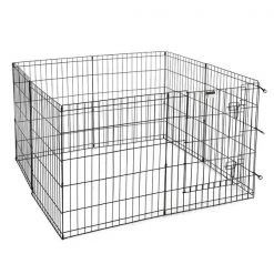 Pet Adobe Folding Metal Playpen with Eight 24 "x 30 "Panels with Latching Door for Dogs Black -Animal&Pet Supplies store TG20Midco20LLC20dba20Trademark20Global20LLC 959085ljoxx5xx213fce
