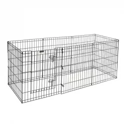 Pet Adobe Folding Metal Playpen with Eight 24 "x 30 "Panels with Latching Door for Dogs Black -Animal&Pet Supplies store TG20Midco20LLC20dba20Trademark20Global20LLC 959085ljoxx6xxbd0719