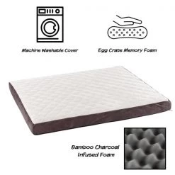 Pet Adobe Pet Bed Bamboo Charcoal Infused Odor Resistant Egg Crate Foam Orthopedic Cushion 36 x 27 x 2.75 -Animal&Pet Supplies store TG20Midco20LLC20dba20Trademark20Global20LLC 987302wzdxx2xx1c7c3f