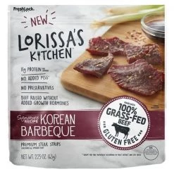 Lorissas Kitchen 9475401 2.25 oz Korean BBQ Beef Jerky Bag Case of 8- pack of 8