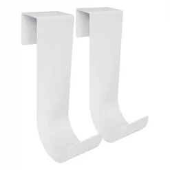 Flowers First Long Fence Mount Hook 10 in. Aluminum White - 25 lbs