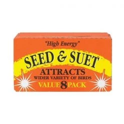 C & S Products 8217788 High Energy Seed & Suet Beef Suet - Pack of 8