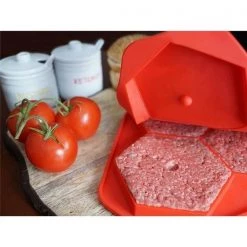 Shape Plus Store 8035646 Burger Master Max 10.5 x 15 in. Red ABS Plastic Burger Press