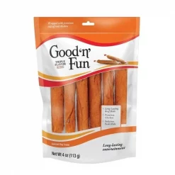 Healthy Hide 8048486 4 oz Good N Fun Triple Flavor Ribs Treats for Dogs; 6 per Pack - Pack of 36