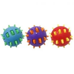 Multipet 8064113 Spike Balls Rubber Dog Toy; Assorted Color