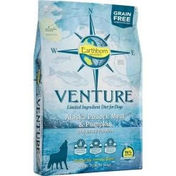 Earthborn Holistic PF57000 Venture Alaska Pollock Meal & Pumpkin Grain-Free Dry Dog Food - 25 lbs