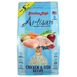 Grandma Lucys GL28101 1 lbs Artisan Chicken & Fish Freeze Dried Cat Food