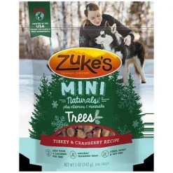 Merrick ZK33004 5 oz Zukes Xmas Trees Mini Naturals Turkey & Cranberry Dog Treat