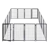 Aleko 2DK5X5X4SQ-UNB 10 x 10 x 4 Ft. Dog Kennel Heavy Duty Pet Playpen; Dog Exercise Pen Cat Fence Run for Chicken Coop Hens House