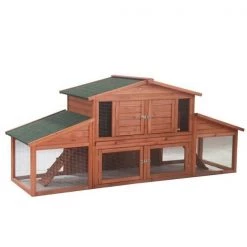 Aleko ACCRH91X28X39-UNB Chicken Rabbit Hutch Cage for DXR031-A & DXR031-B - 91 x 28 x 39 in.