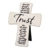 Lighthouse Christian Products 173164 Cross-Desktop-Cast Stone-Scripture-Trust No.11342