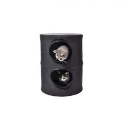 Cat Craft 4312701 24 in. Tall x 18 in. Round Large 2 Story Cat Condo - Grey