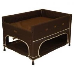 Arms Reach 8002-CL Large Duplex Pet Bunk Bed & Cocoa with Camel Liner