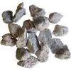 AzureGreen GUANGB 1 lbs Angelite Untumbled Stones; White & Brown