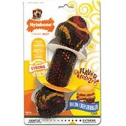 Nylabone 491580 Flavor Frenzy Double Action Chew - Bacon Cheesebur Wolf