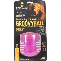 Starmark Pet Products 114129 Everlasting Treat Groovy Ball Dog Toy - Green; Large