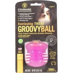 Starmark Pet Products 114131 Everlasting Treat Groovy Ball Dog Toy - Green; Small