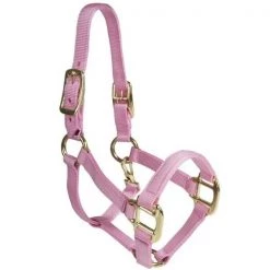 O® Horse & Livestock Prime H325NLPK Premium Halter Chin with Snap - Pink; Weanling