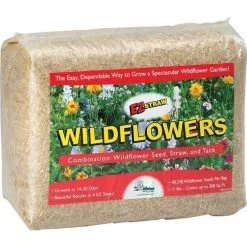Rhino Seed & Landscaping MLEZWILDLOWER11 Ez-Straw Wildflower Straw Tack Covers
