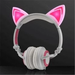 Blinkee A7080 Pink LED Kitty Cat Animal Ears Headphones