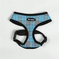 Bark Appeal BPBEZ-M Plaid Breathe EZ Mesh Harness; Blue - Medium