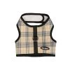 Bark Appeal TPWNG-L Plaid Mesh Wrap N Go Cloth Hook & Eye Harness; Tan - Large