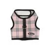 Bark Appeal PPLWNG-S Plaid Mesh Wrap N Go Cloth Hook & Eye Harness; Pink - Small