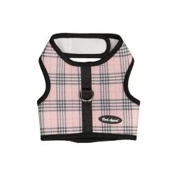 Bark Appeal PPLWNG-S Plaid Mesh Wrap N Go Cloth Hook & Eye Harness; Pink - Small