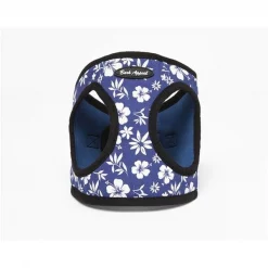 Bark Appeal BLHEW-M Hibiscus Step In Harness; Blue - Medium