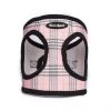 Bark Appeal PPLMEW-S Plaid Mesh EZ Wrap Harness; Pink - Small