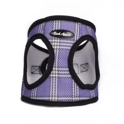 Bark Appeal LPMEW-XL Plaid Mesh EZ Wrap Harness; Lavender - Extra Large