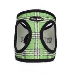 Bark Appeal GPMEW-XS Plaid Mesh EZ Wrap Harness; Green - Extra Small
