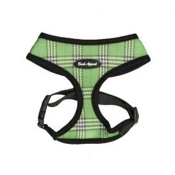 Bark Appeal GPBEZ-L Plaid Breathe EZ Mesh Harness; Green - Large