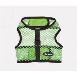 Bark Appeal GNWNG-S Netted Wrap N Go Cloth Hook & Eye Harness; Lime Green - Small
