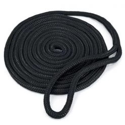 Go-Fish 15 ft. Double-Braided Nylon Dockline; Black