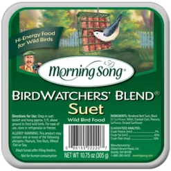 Morning Song 11431 12-10.75 oz Birdwatchers Blend Suet Wild Bird Food