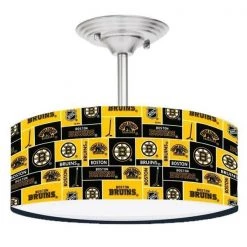 Ceiling Fan Designers 13LIGHT-NHL-BOS 13 in. NHL Boston Bruins Hockey Ceiling Mount Light Fixture